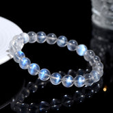 Natural Cream Body Blue Moonlight Bracelet - Mystery & Tranquility